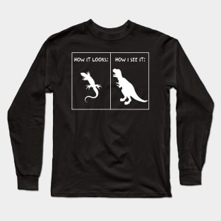 Anole Lizard Cute Dinosaurs Funny Reptile Pet Lover Long Sleeve T-Shirt